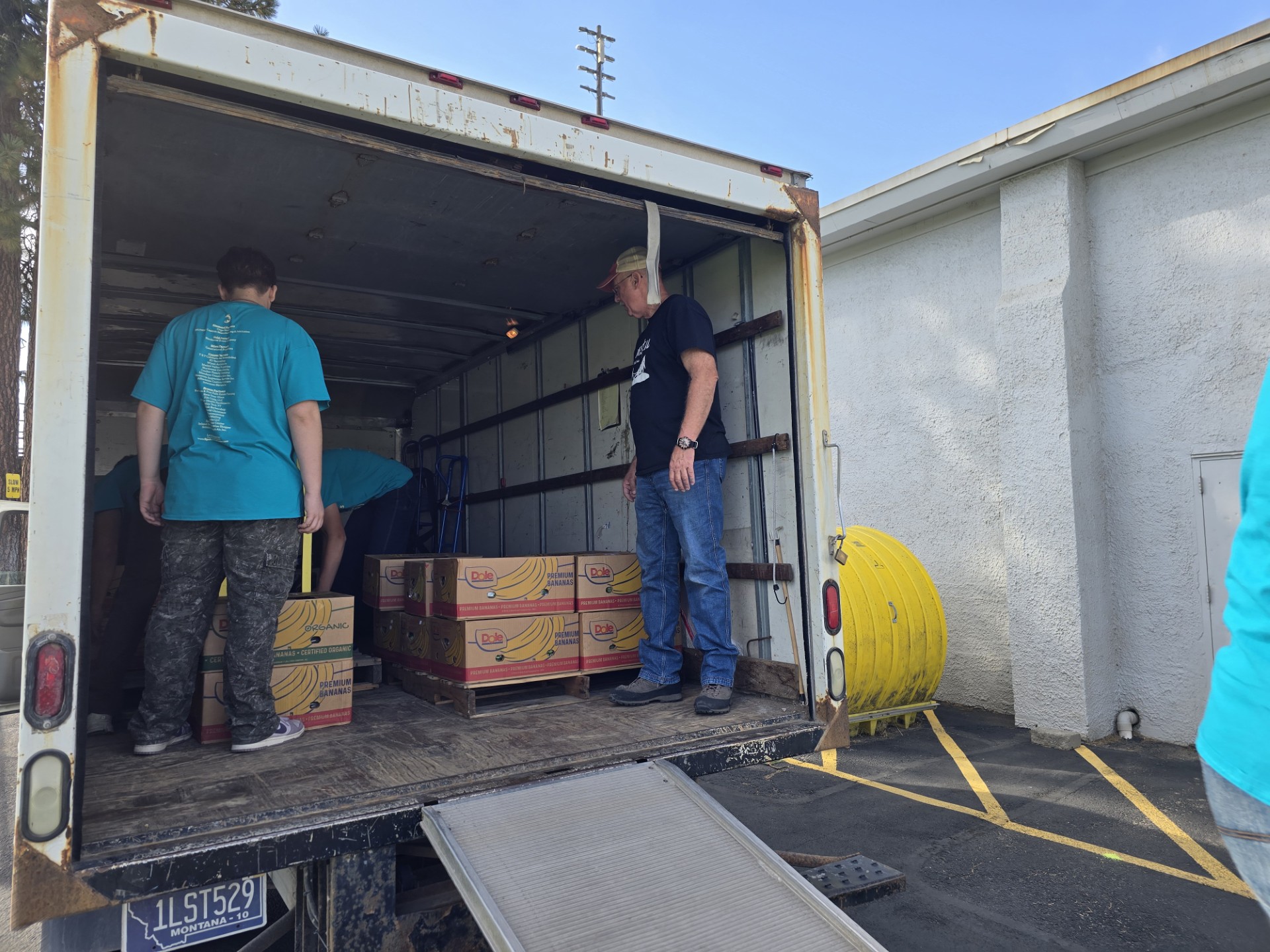 Volunteers Loading our Veterans Truck